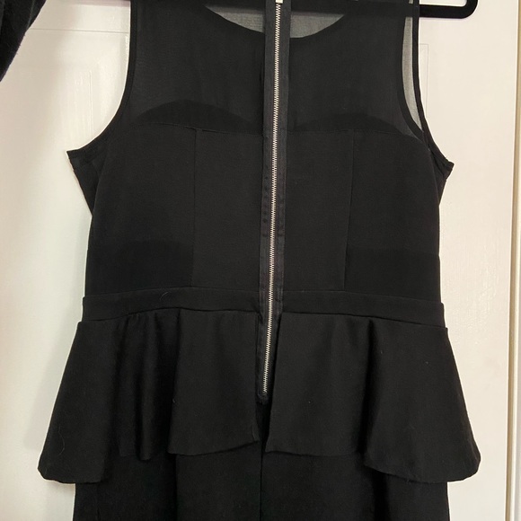 Large - Black Peplum Dress - Picture 3 of 4